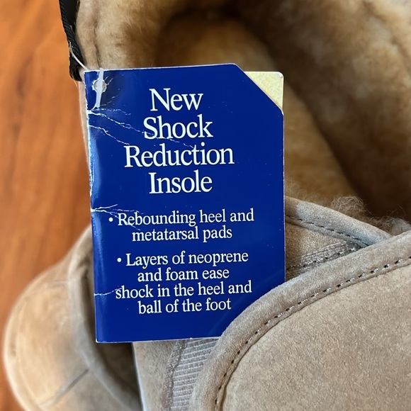 Old Friend Beige Peep Toe Strap Sheepskin Fur Slippers Size 9-10 W - Picture 5 of 8